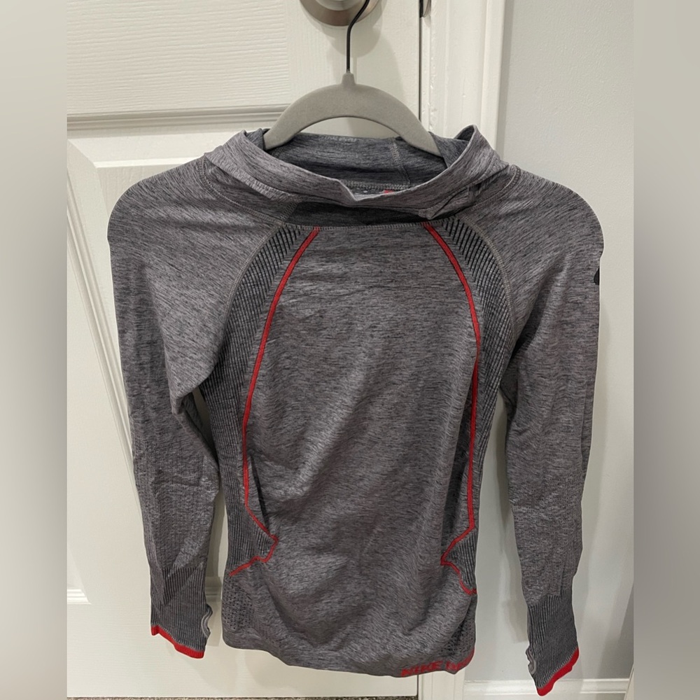 Women’s Nike Pro Gray Long Sleeve Athletic Top